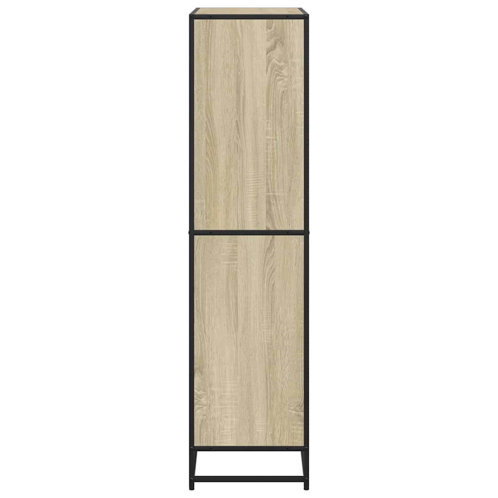 Bokhylle sonoma eik 80,5x35x139 cm konstruert tre