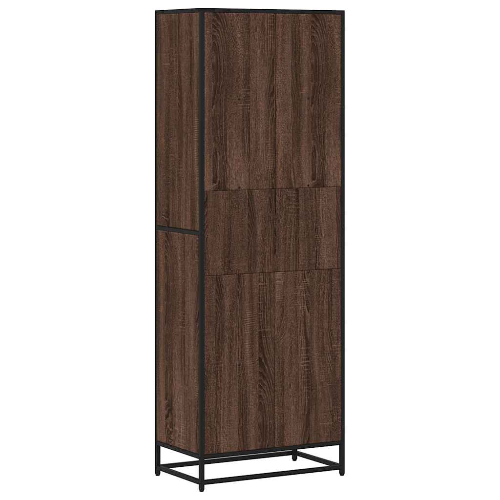 Bokhylle brun eik 60x35x170,5 cm konstruert tre