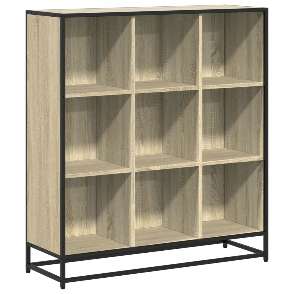 Bokhylle sonoma eik 97,5x33x107,5 cm konstruert tre og metall