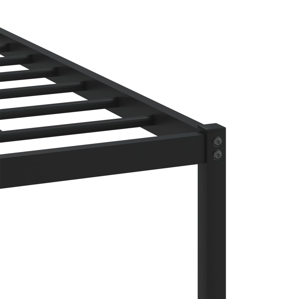 Sengeramme i metall uten madrass røkt eik 200x200 cm