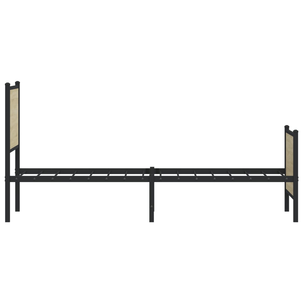 Sengeramme i metall uten madrass sonoma eik 140x200 cm