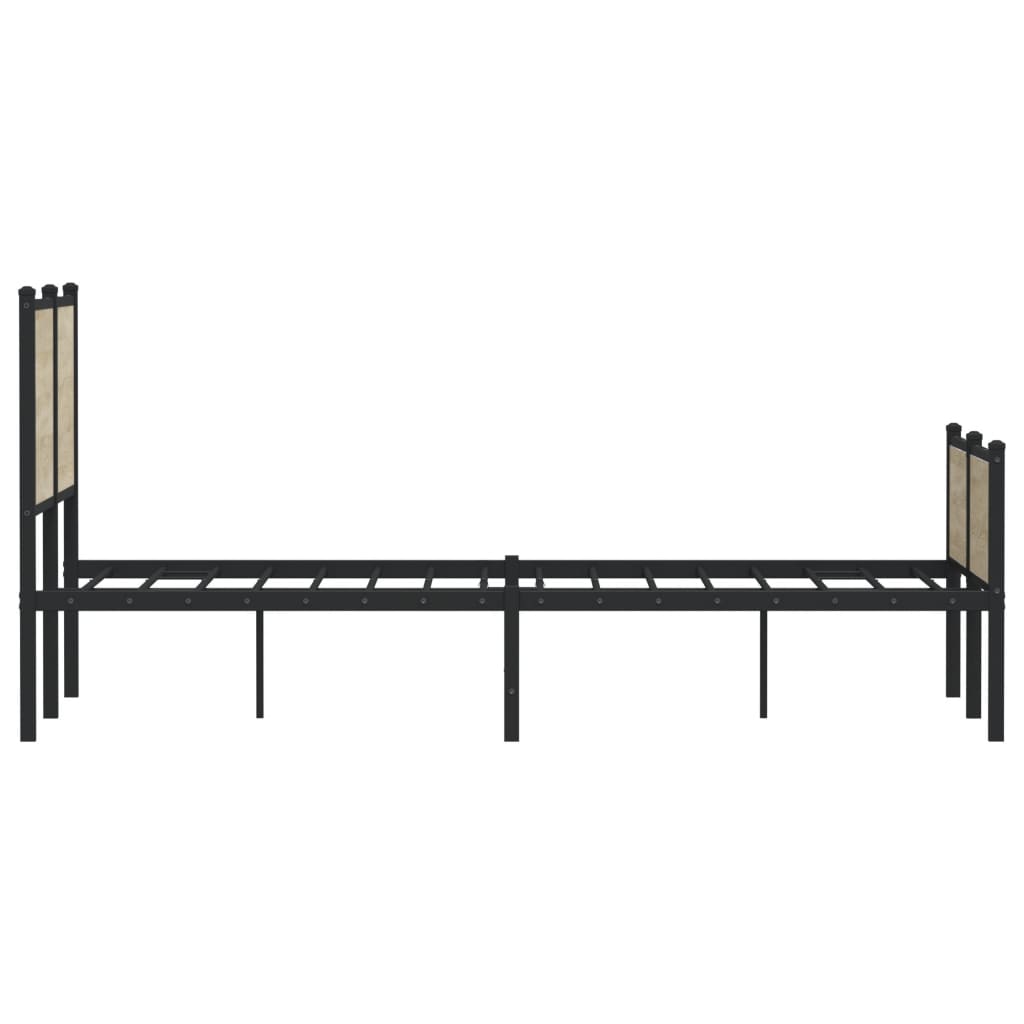 Sengeramme i metall uten madrass sonoma eik 150x200 cm
