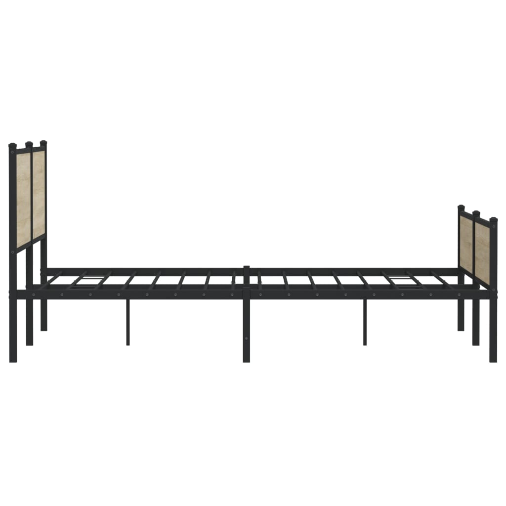 Sengeramme i metall uten madrass sonoma eik 180x200 cm