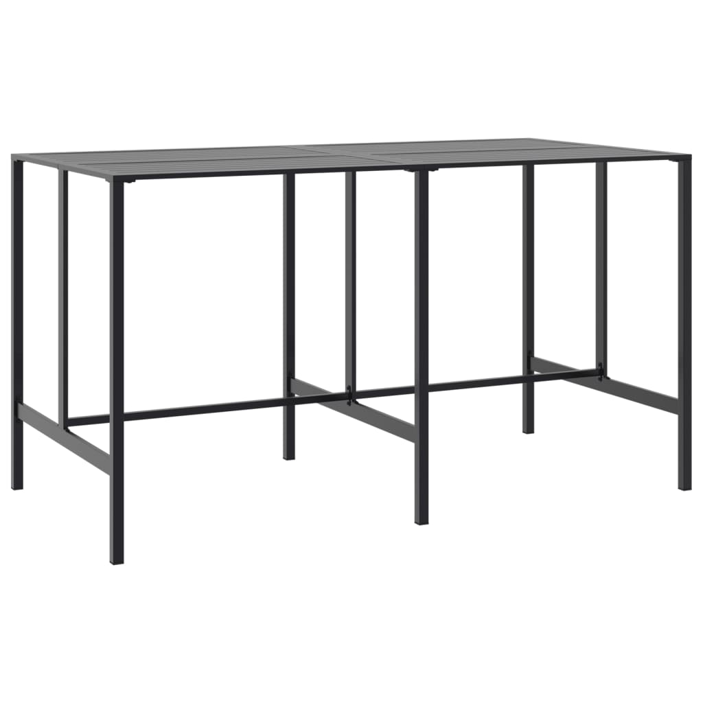 Barbord svart 200x100x110 cm pulverlakkert stål
