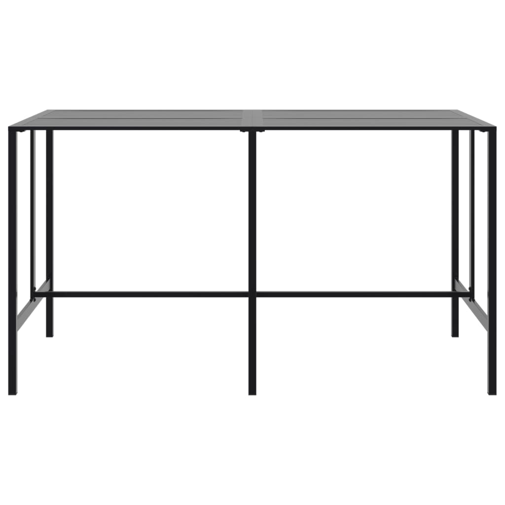 Barbord svart 200x100x110 cm pulverlakkert stål
