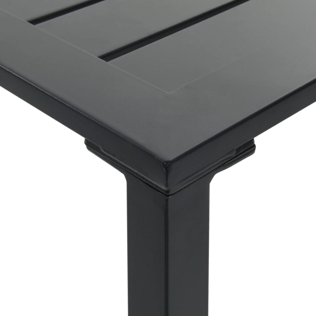 Barbord svart 200x100x110 cm pulverlakkert stål