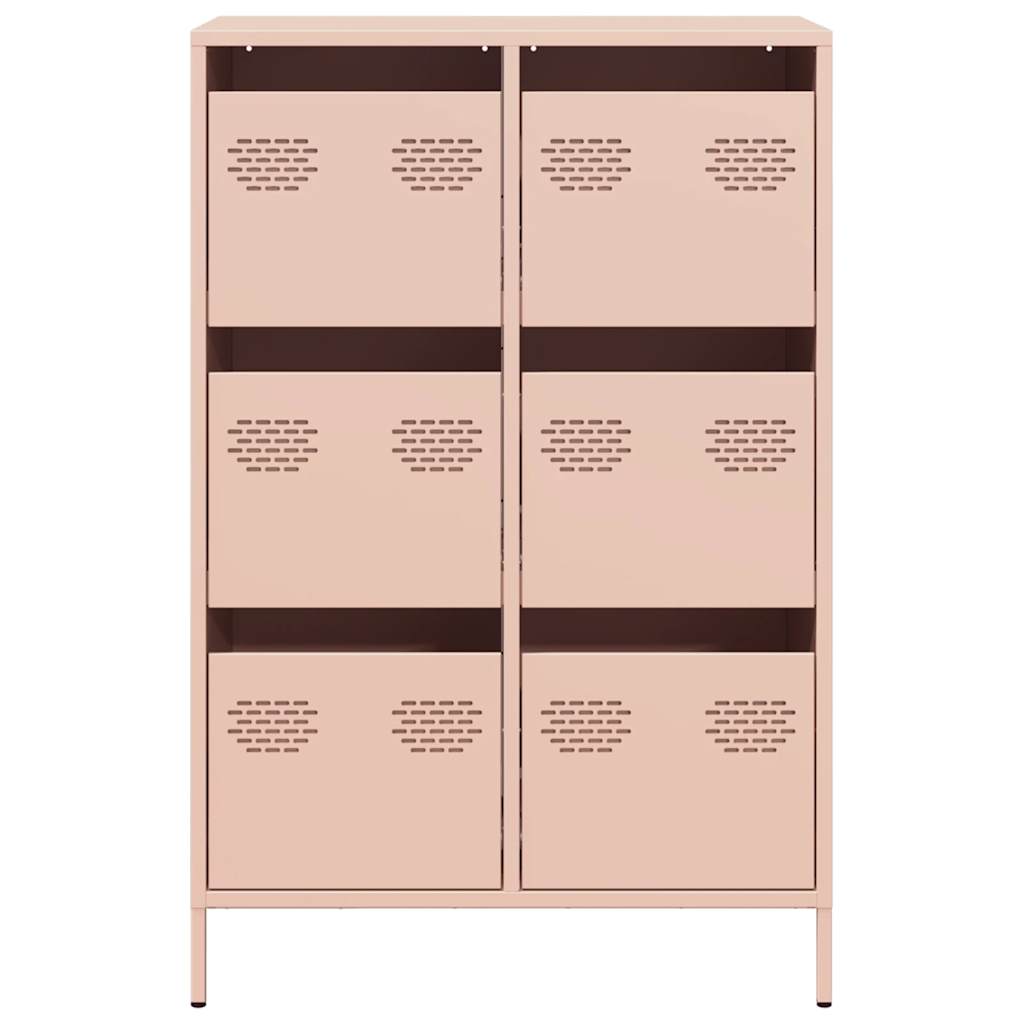 Highboard rosa 68x39x101,5 cm stål