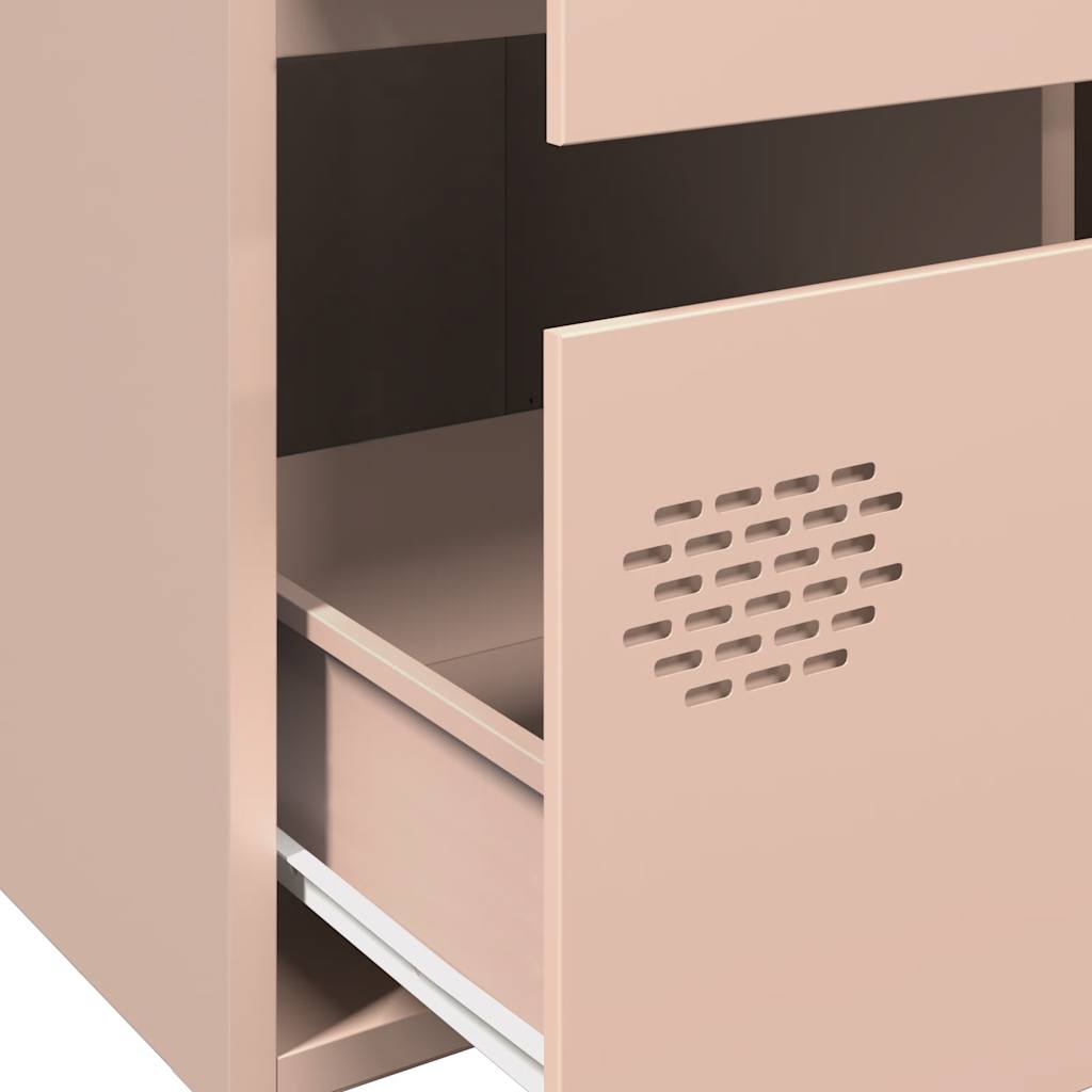 Highboard rosa 68x39x101,5 cm stål