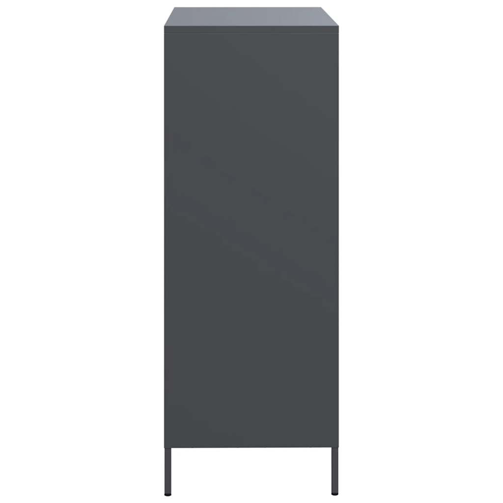 Highboard antrasitt 68x39x101,5 cm stål