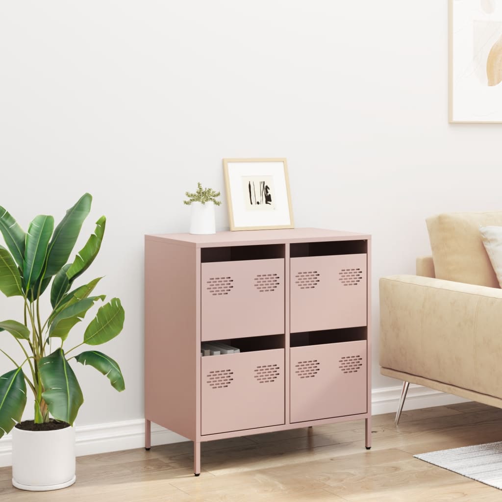 Skjenk rosa 68x39x73,5 cm kaldvalset stål