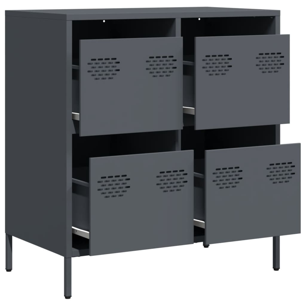 Skjenk antrasitt 68x39x73,5 cm kaldvalset stål