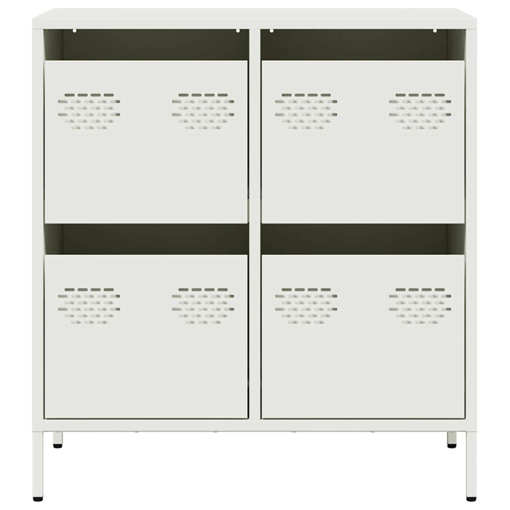 Skjenk hvit 68x39x73,5 cm kaldvalset stål