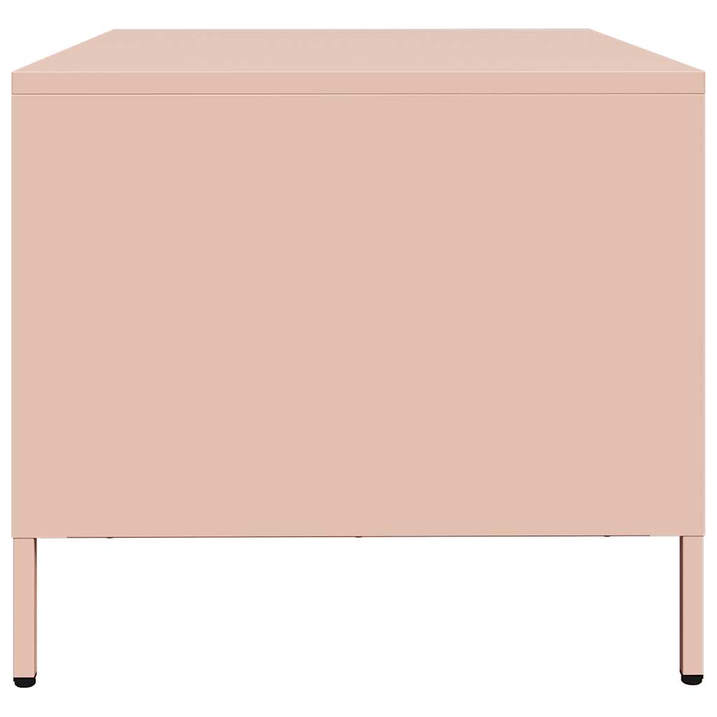 Salongbord rosa 101,5x50x43,5 cm kaldvalset stål