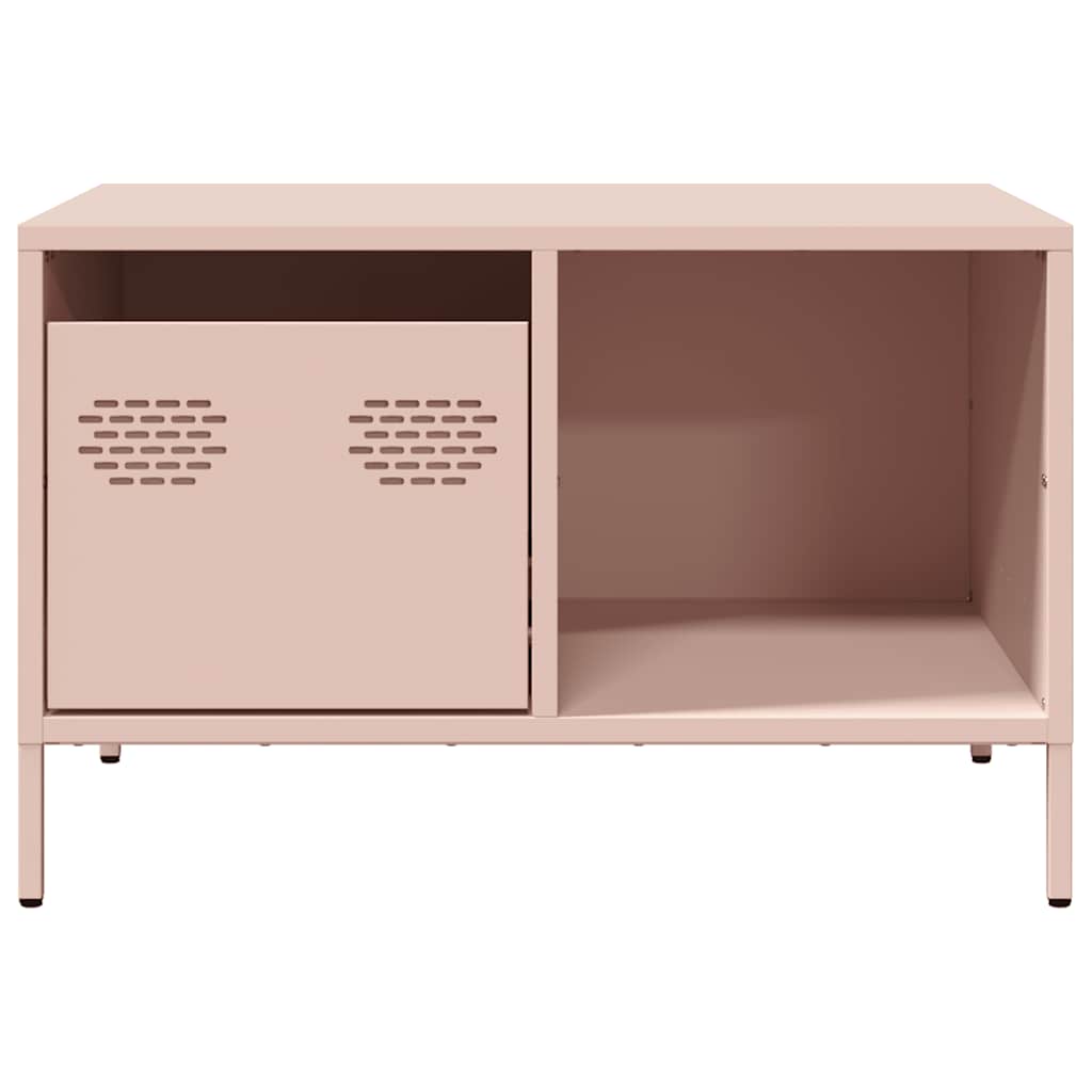 Salongbord rosa 68,5x50x43,5 cm kaldvalset stål