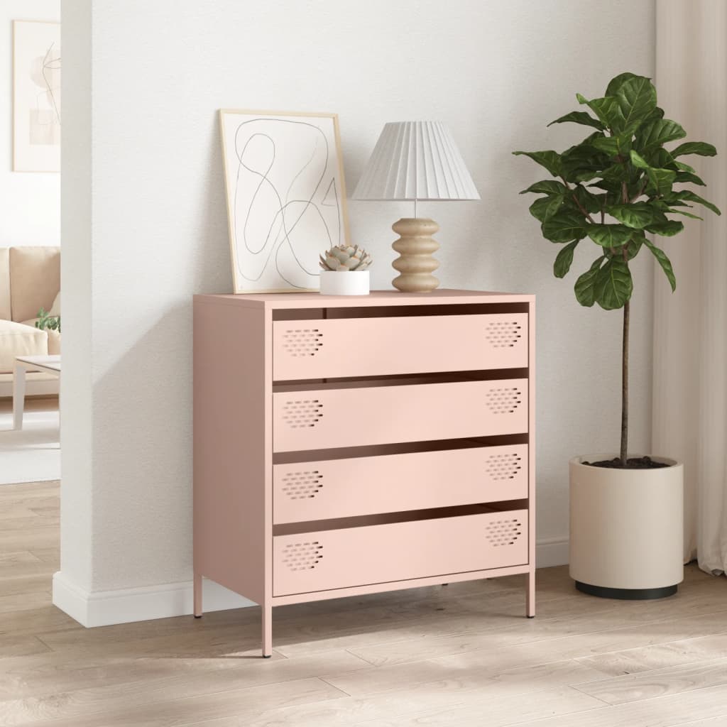 Skjenk rosa 68x39x73,5 cm kaldvalset stål