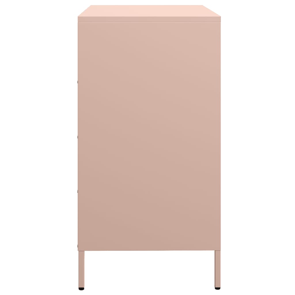 Skjenk rosa 68x39x73,5 cm kaldvalset stål