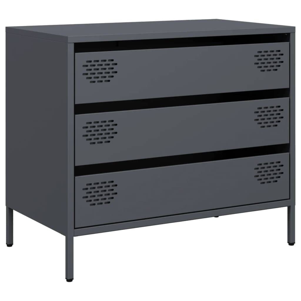 Skjenk antrasitt 68x39x58,5 cm kaldvalset stål