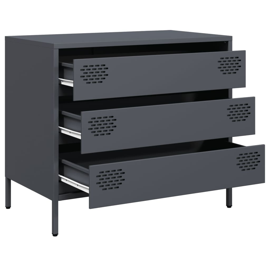 Skjenk antrasitt 68x39x58,5 cm kaldvalset stål