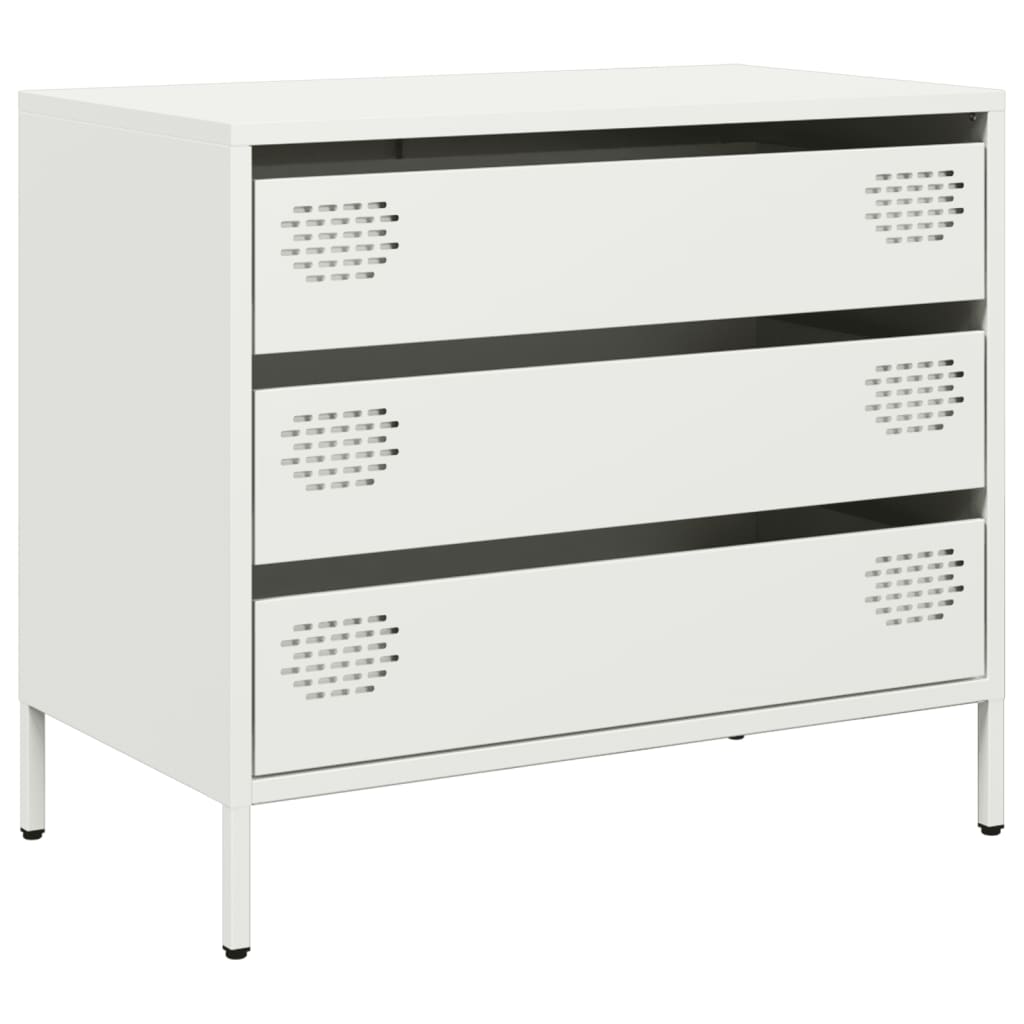 Skjenk hvit 68x39x58,5 cm kaldvalset stål