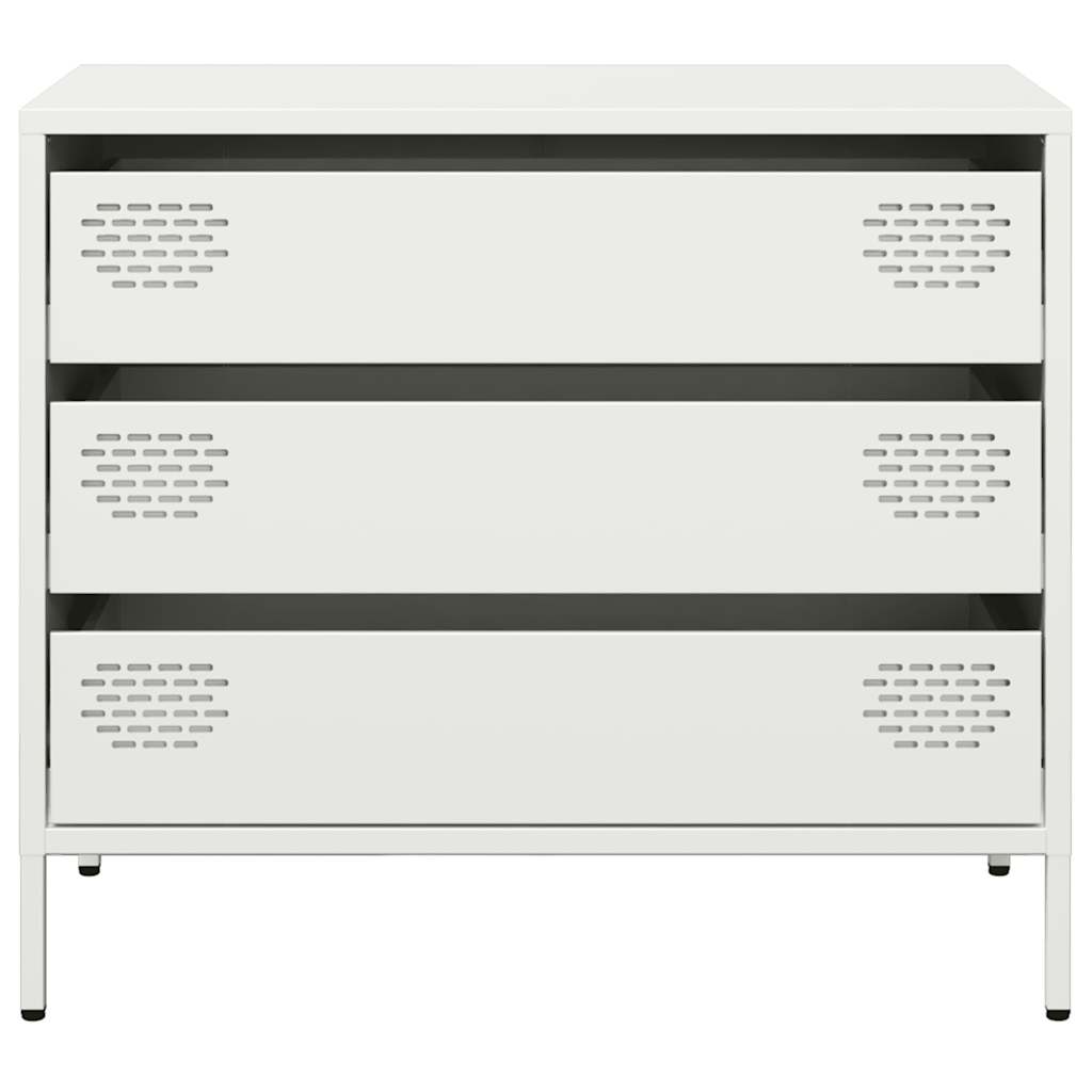 Skjenk hvit 68x39x58,5 cm kaldvalset stål