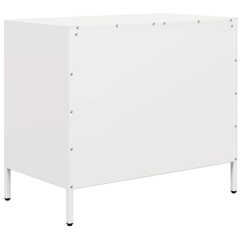 Skjenk hvit 68x39x58,5 cm kaldvalset stål