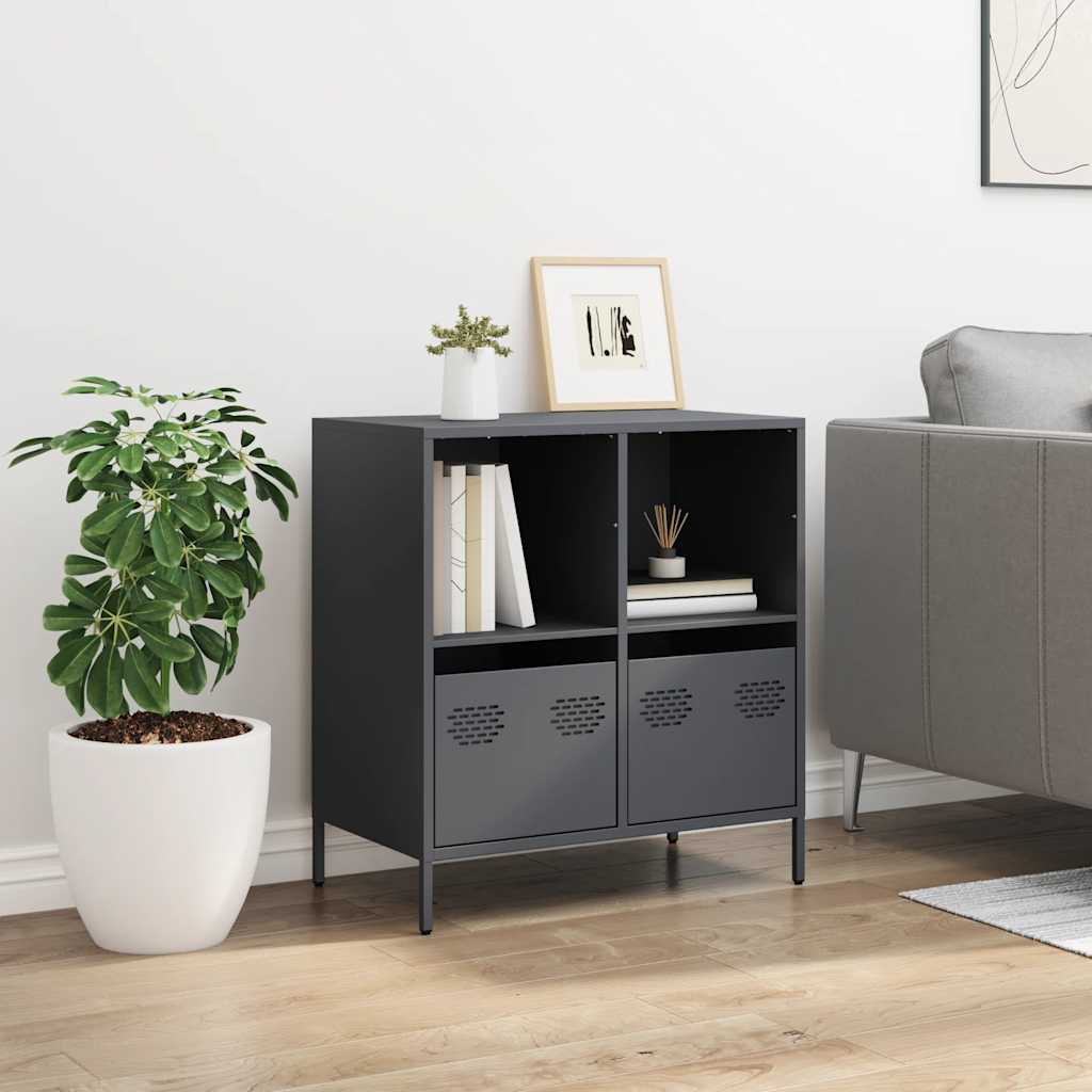 Skjenk antrasitt 68x39x73,5 cm kaldvalset stål