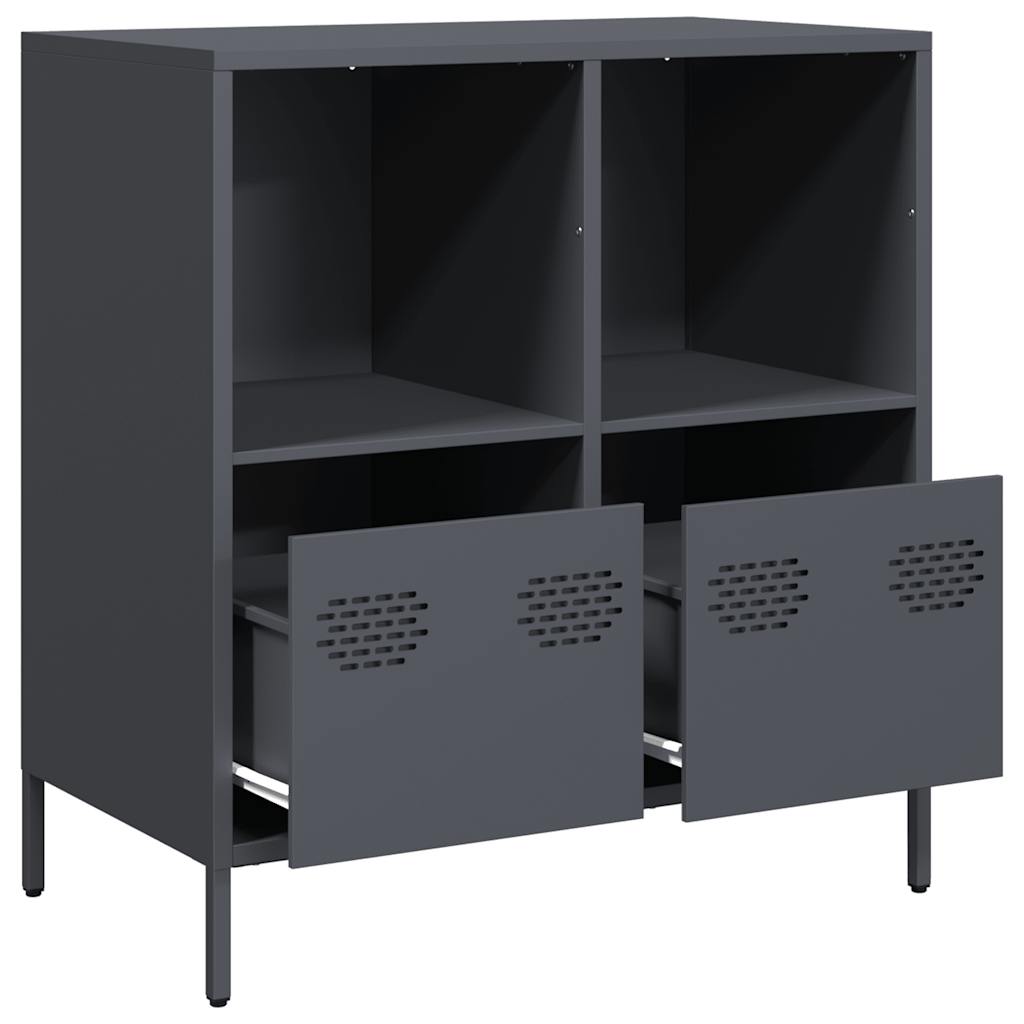 Skjenk antrasitt 68x39x73,5 cm kaldvalset stål