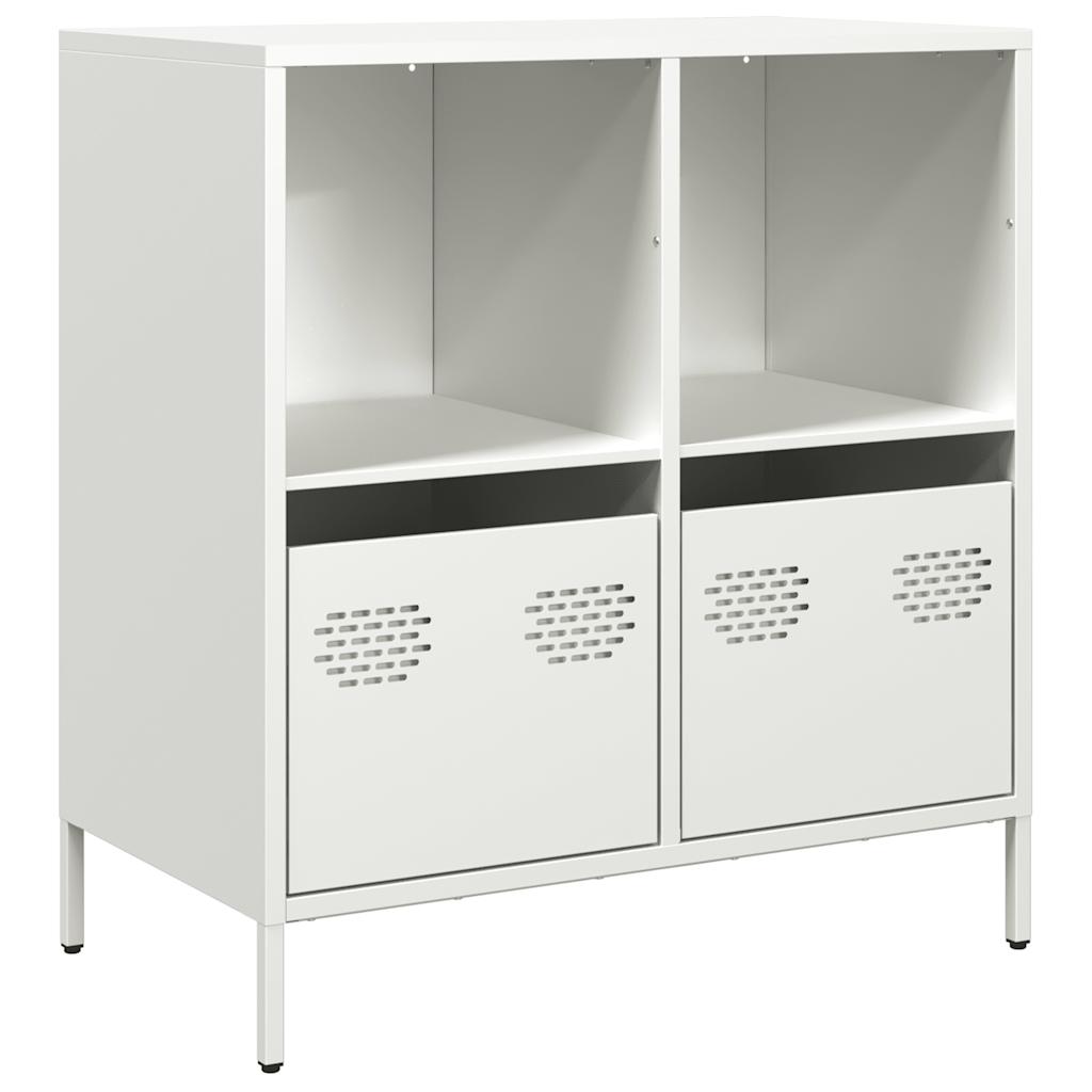 Skjenk hvit 68x39x73,5 cm kaldvalset stål