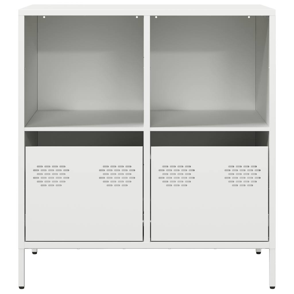 Skjenk hvit 68x39x73,5 cm kaldvalset stål