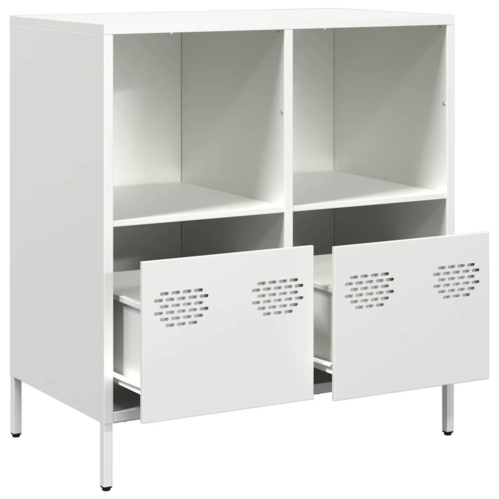 Skjenk hvit 68x39x73,5 cm kaldvalset stål