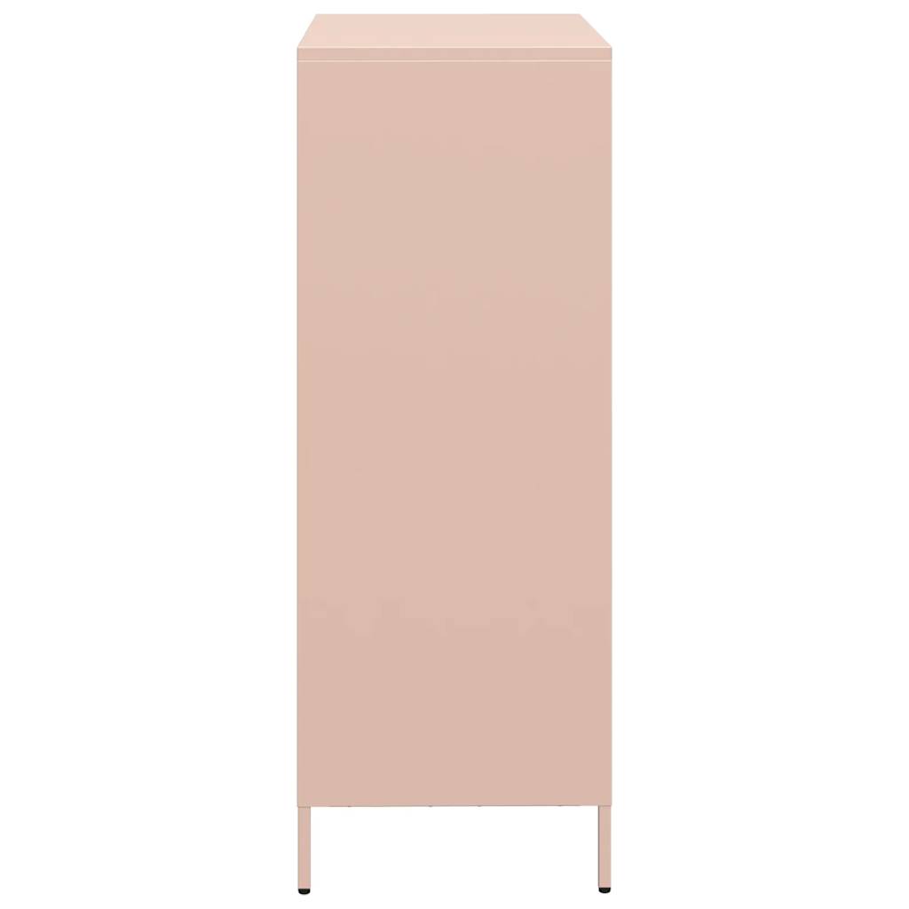 Highboard rosa 68x39x103,5 cm stål