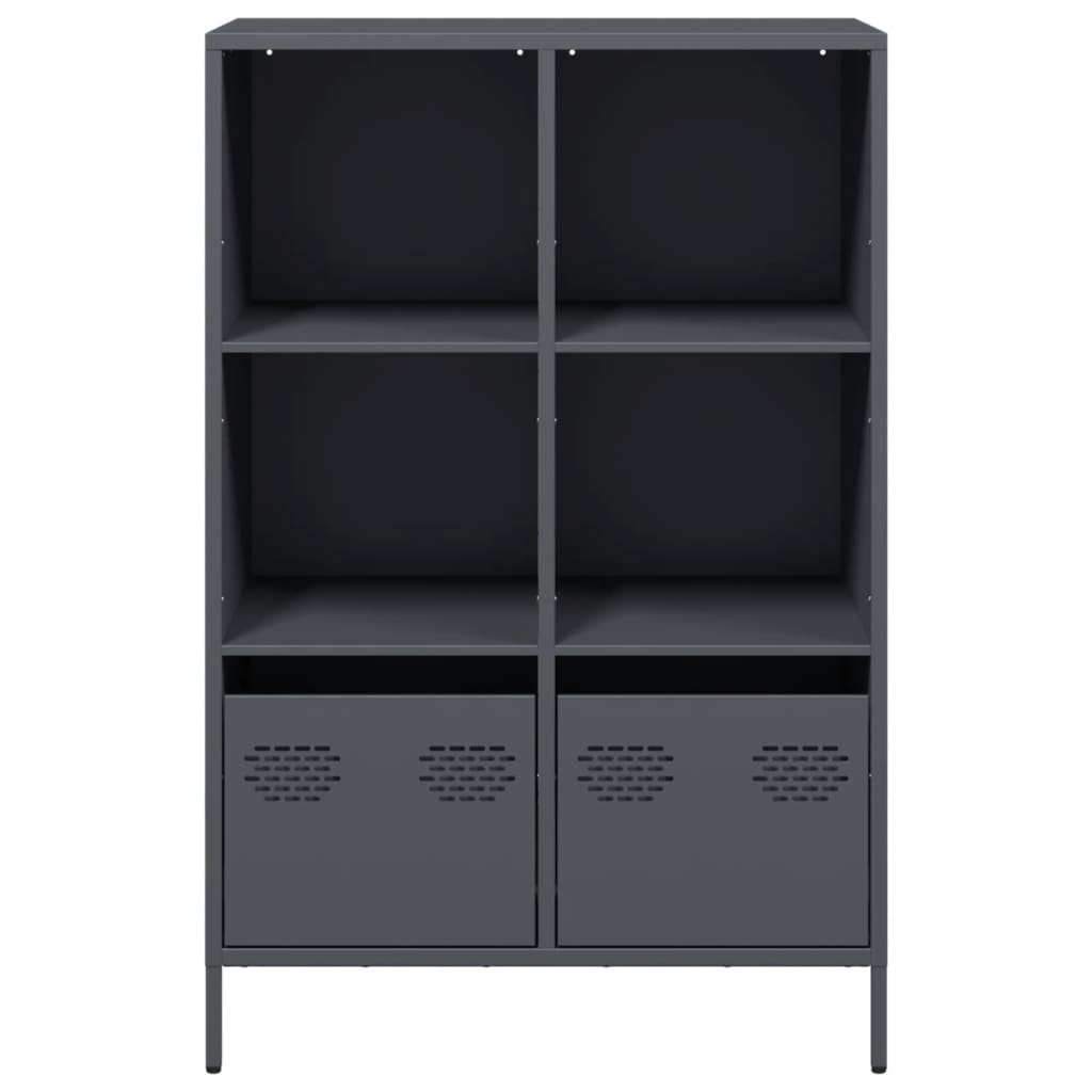 Highboard antrasitt 68x39x103,5 cm stål