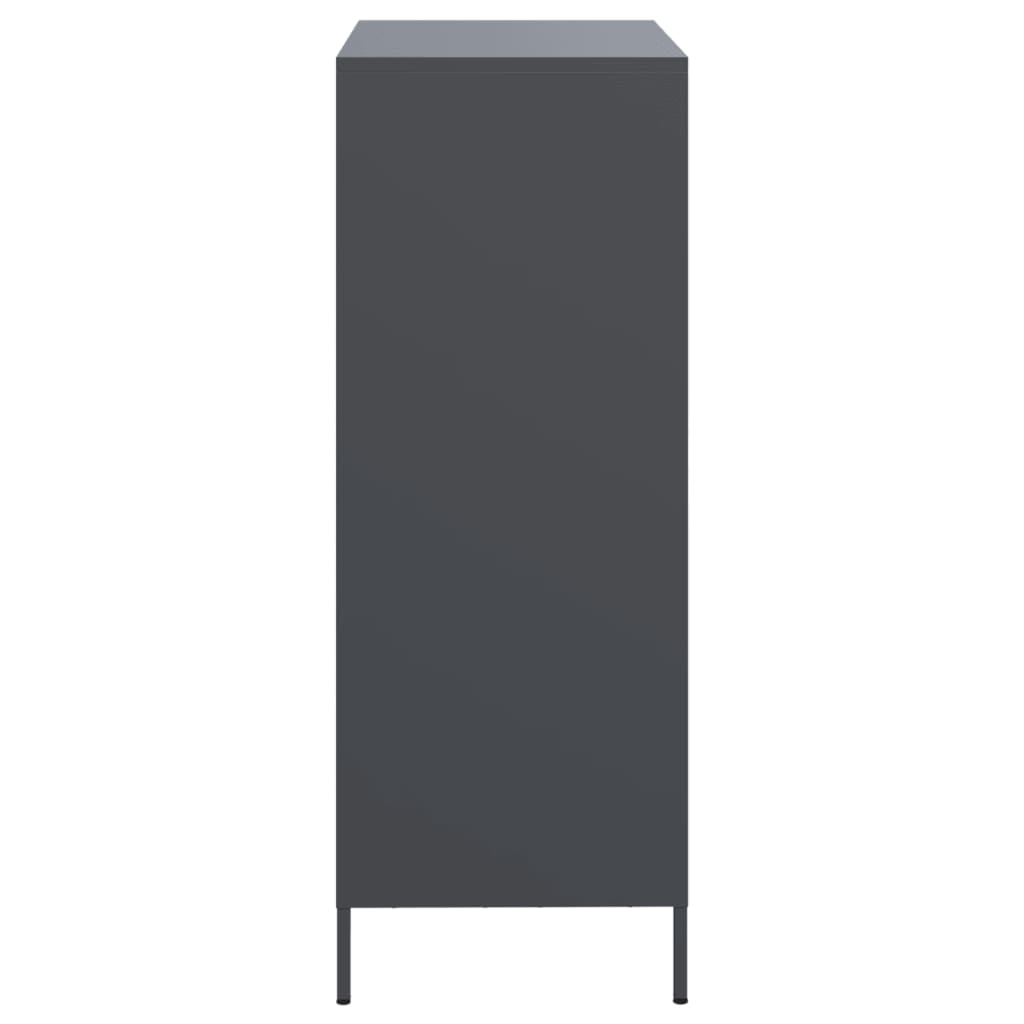 Highboard antrasitt 68x39x103,5 cm stål