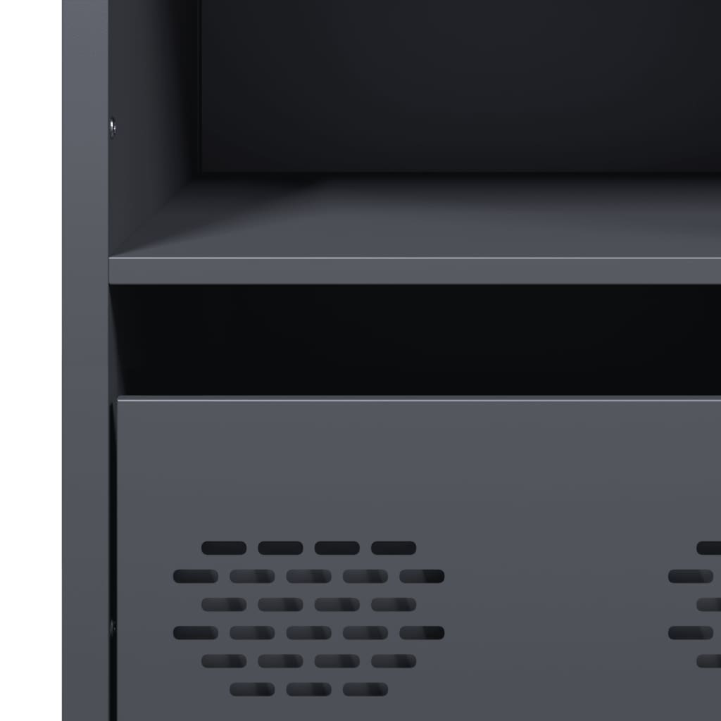 Highboard antrasitt 68x39x103,5 cm stål