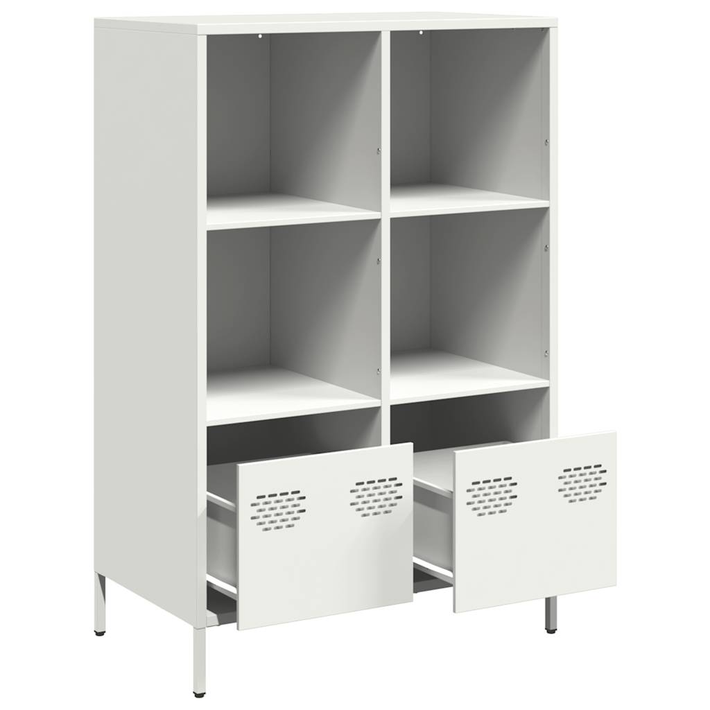 Highboard hvit 68x39x103,5 cm stål