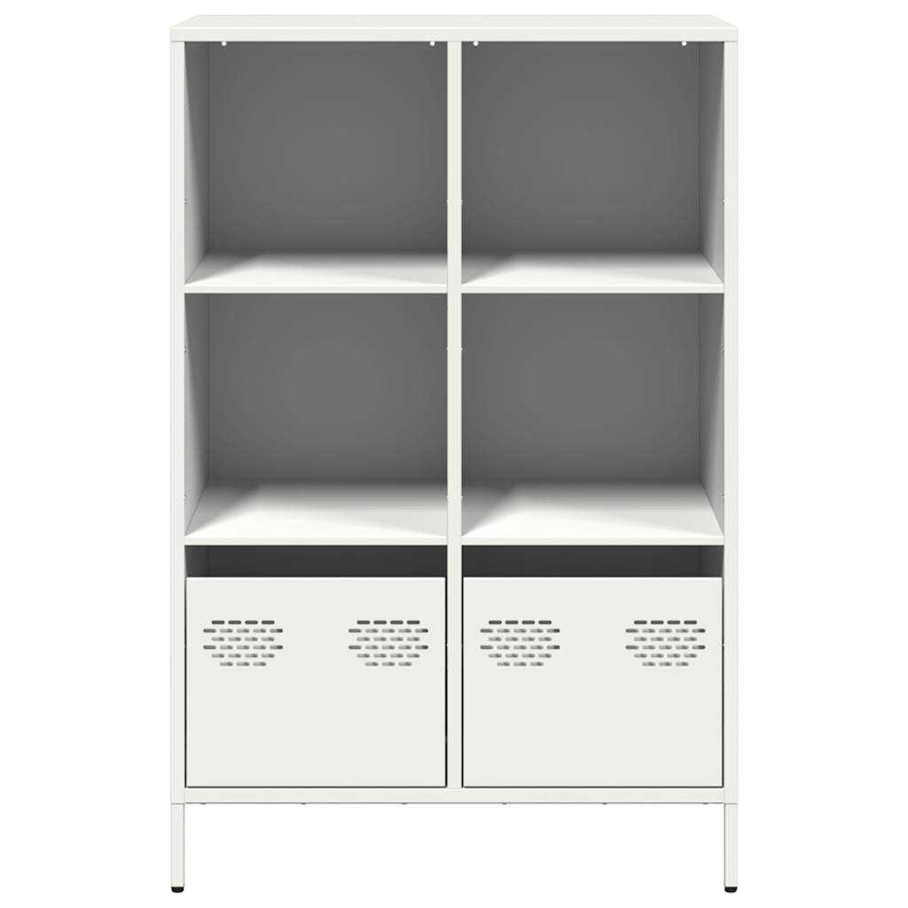 Highboard hvit 68x39x103,5 cm stål