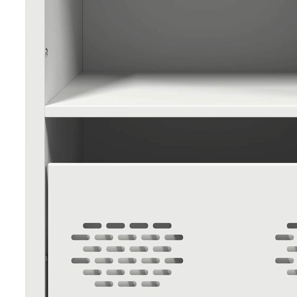 Highboard hvit 68x39x103,5 cm stål