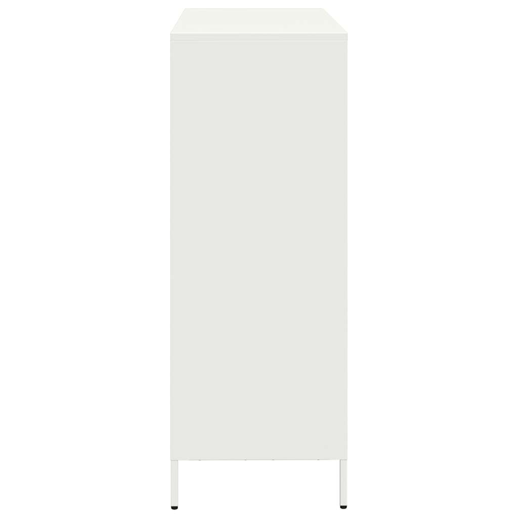 Highboard hvit 101,5x39x103,5 cm stål
