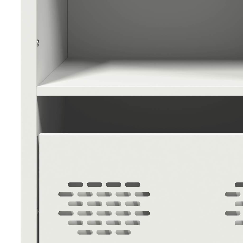 Highboard hvit 101,5x39x103,5 cm stål