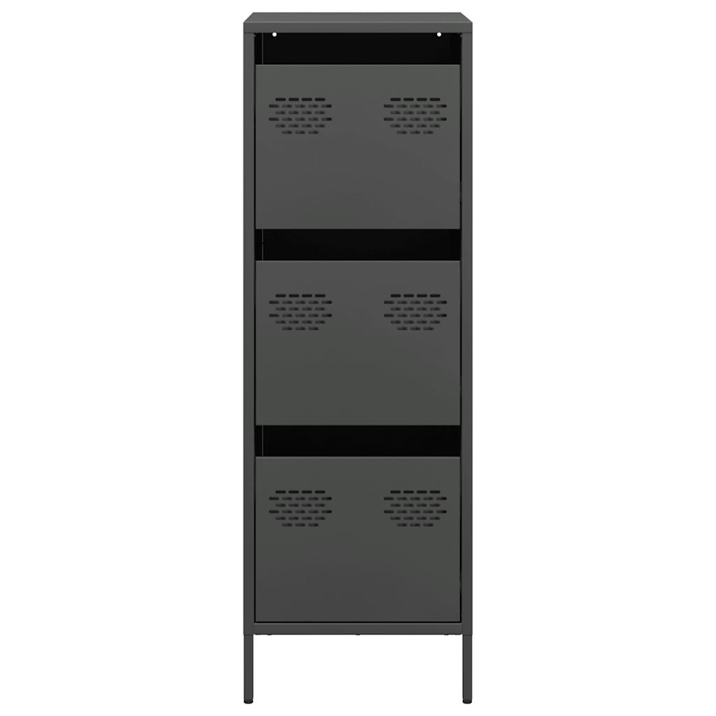 Highboard svart 39x35x103,5 cm stål