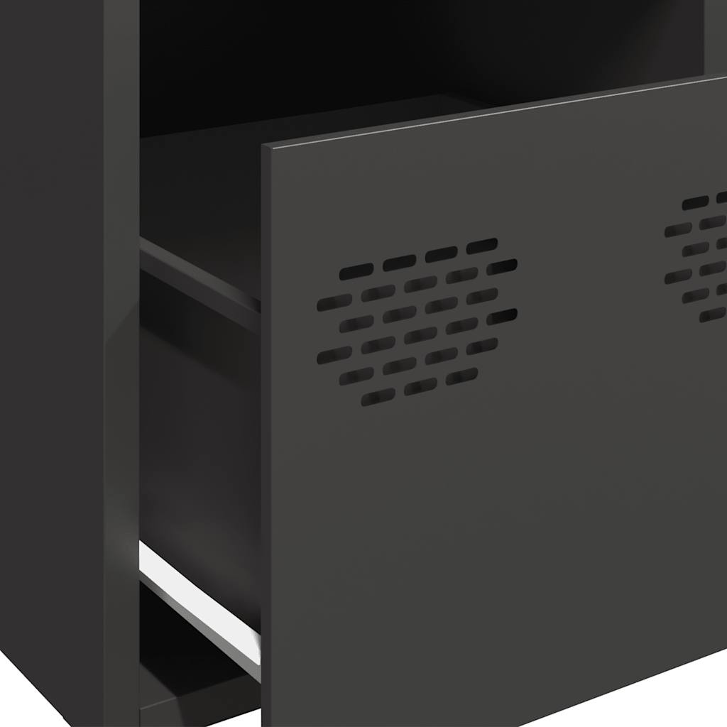 Highboard svart 39x35x103,5 cm stål