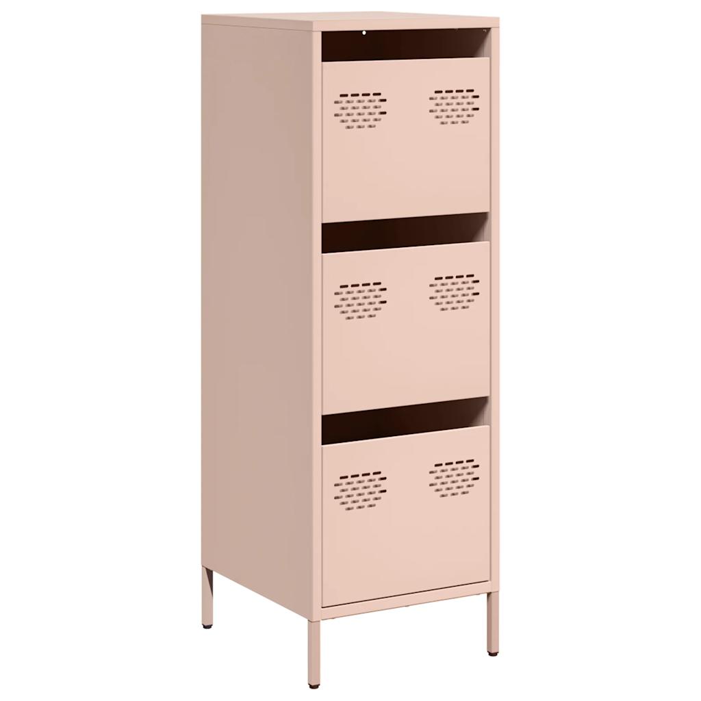 Highboard rosa 39x35x103,5 cm stål
