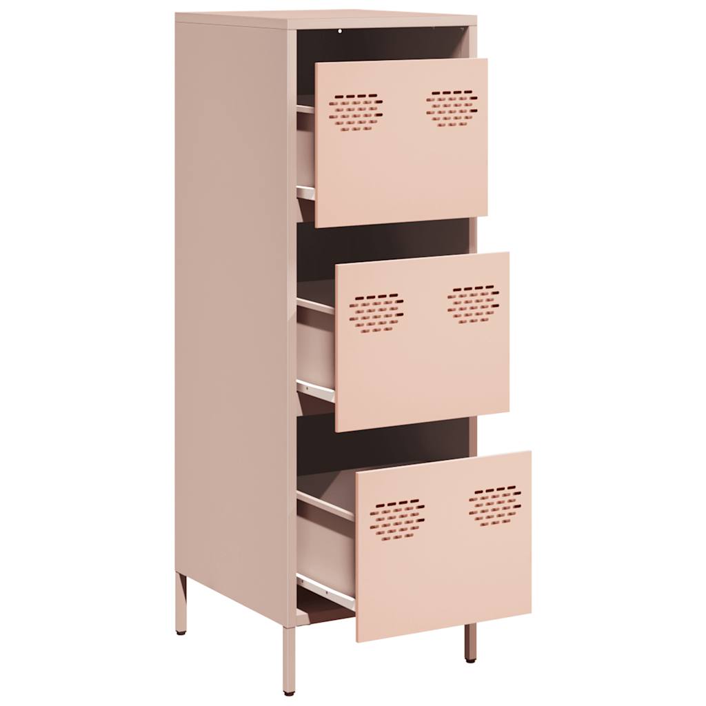 Highboard rosa 39x35x103,5 cm stål
