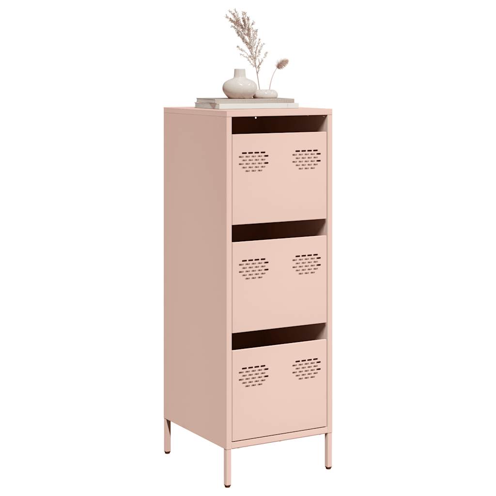 Highboard rosa 39x35x103,5 cm stål