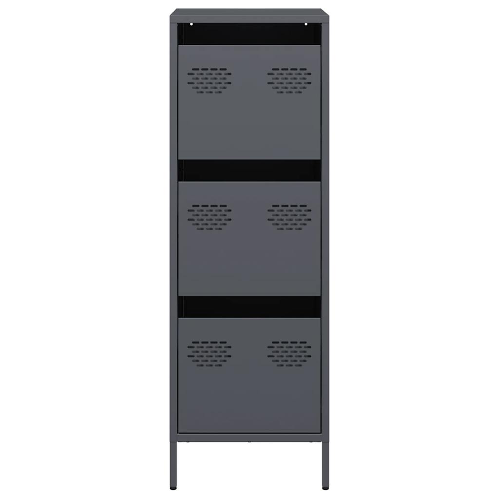 Highboard antrasitt 39x35x103,5 cm stål