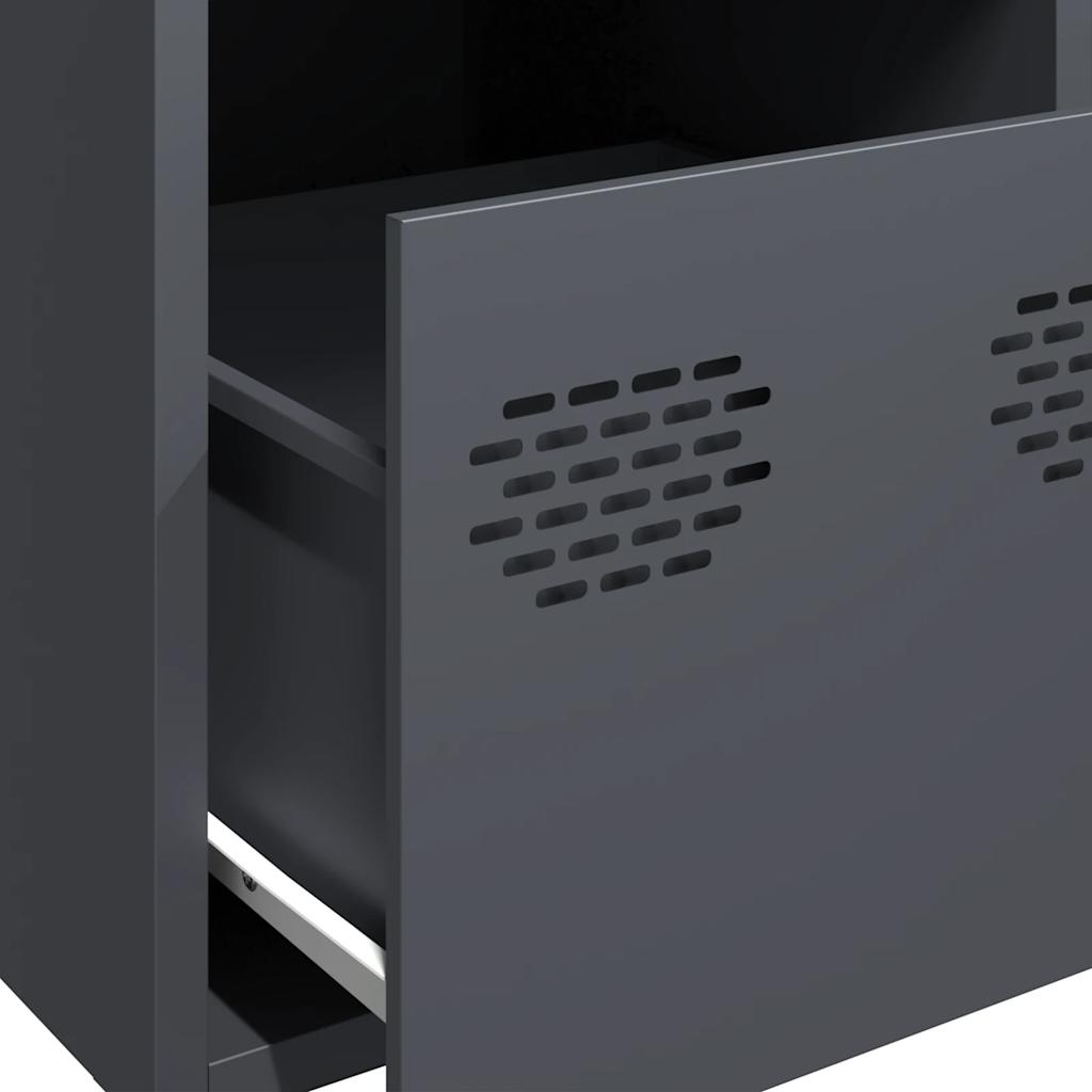Highboard antrasitt 39x35x103,5 cm stål