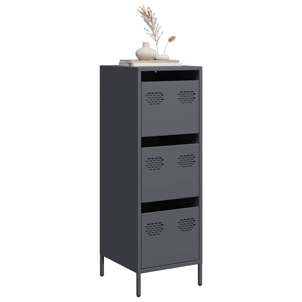 Highboard antrasitt 39x35x103,5 cm stål