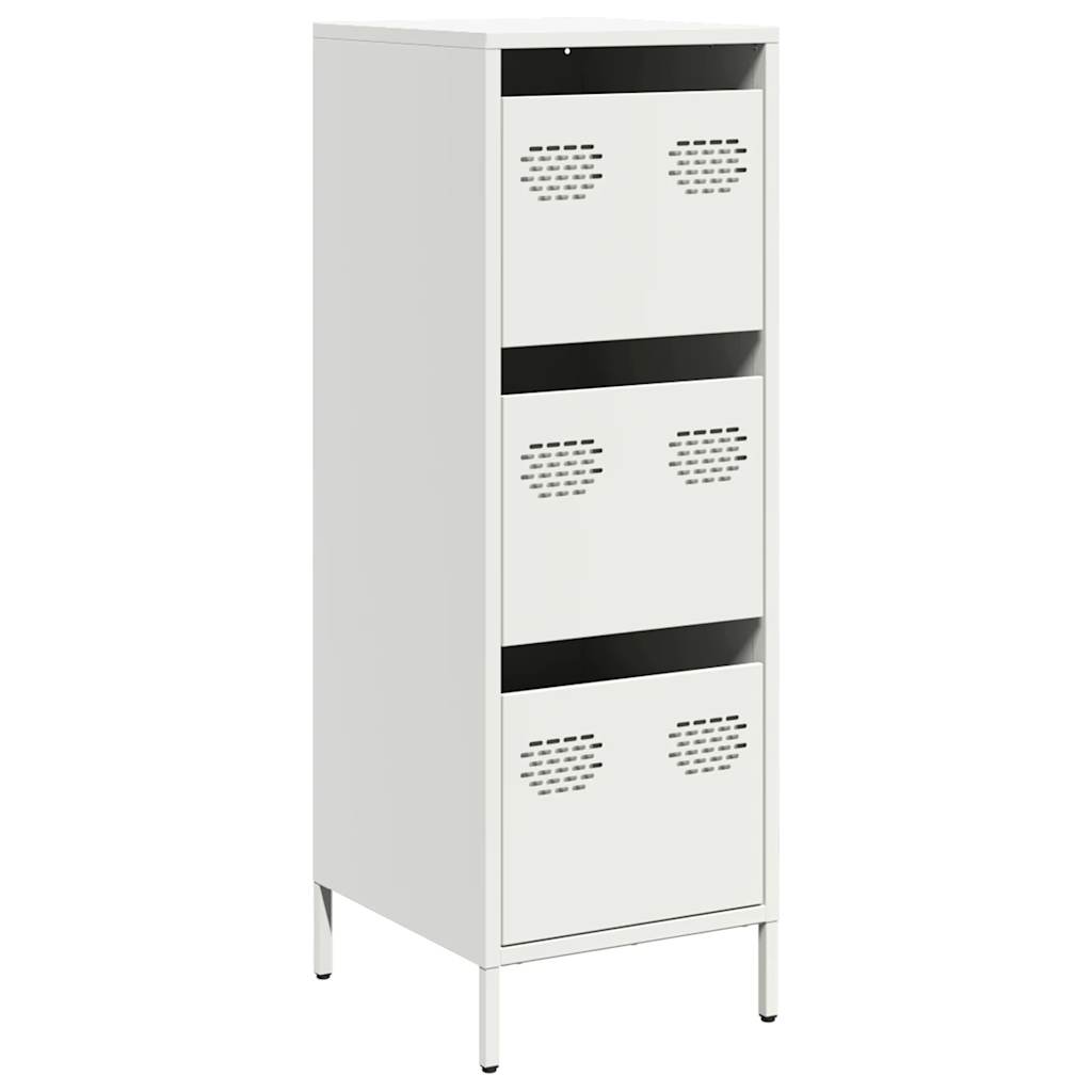 Highboard hvit 39x35x103,5 cm stål
