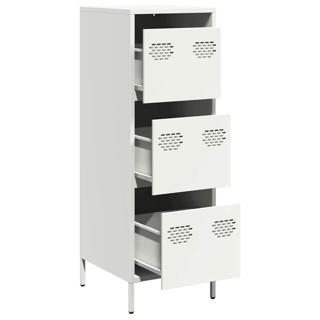 Highboard hvit 39x35x103,5 cm stål