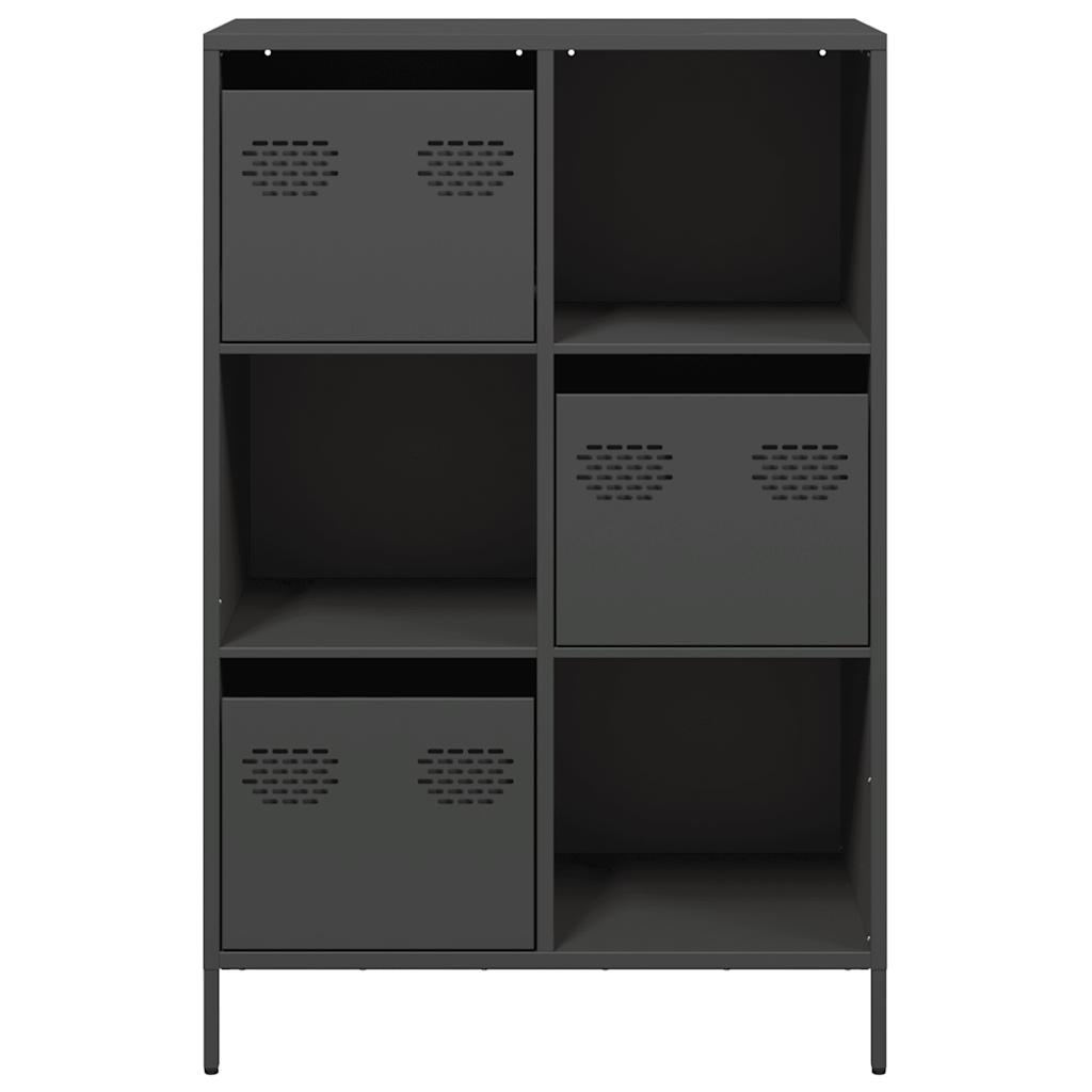 Highboard svart 68x39x103,5 cm stål